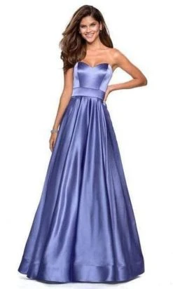 La Femme - Sweetheart Empire A-Line Evening Dress 27506SC - 1 Pc Dark Periwinkle In Size 6 Available Formal Gowns