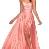 La Femme - Sweetheart Ruched Bodice A-Line Dress 28608SC Formal Gowns 1 La Femme - Sweetheart Ruched Bodice A-Line Dress 28608SC Formal Gowns