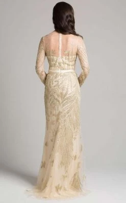 Lara Dresses - 33198 Jewel Long Sleeves Sheath Long Dress