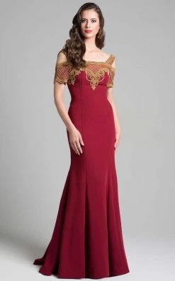 Lara Dresses - 33199 Wide Shoulder Straps Mermaid Gown Formal Gowns