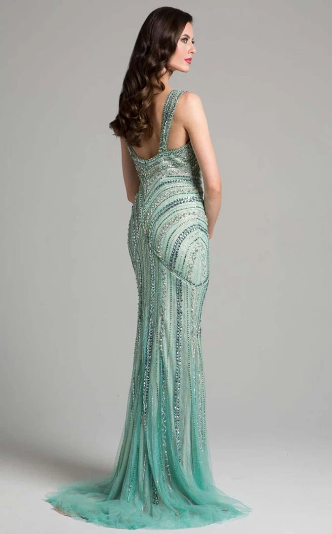 Lara Dresses - 33201 Sparkling Beaded Sheath Long Gown 4 Lara Dresses - 33201 Sparkling Beaded Sheath Long Gown
