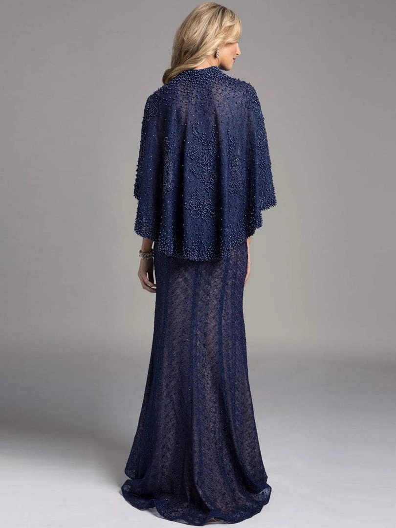 Lara Dresses - 33214 Beaded Strapless Sweetheart Long Gown With Cape Formal Gowns 4 Lara Dresses - 33214 Beaded Strapless Sweetheart Long Gown With Cape Formal Gowns