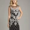 Lara Dresses - 33265 Sheer Cocktail Dress With Elegant Floral Design Cocktail Dresses 1 Lara Dresses - 33265 Sheer Cocktail Dress With Elegant Floral Design Cocktail Dresses