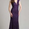 Lara Dresses - 33286 Beaded Lace V-neck Dress 1 Lara Dresses - 33286 Beaded Lace V-neck Dress