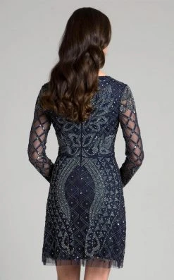 Lara Dresses - 33403 Embellished V-neck Cocktail Dress