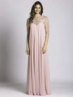 Lara Dresses - 33529 Embellished Illusion Jewel A-line Dress Formal Gowns