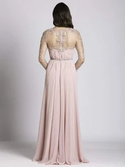 Lara Dresses - 33529 Embellished Illusion Jewel A-line Dress Formal Gowns