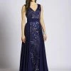 Lara Dresses - 33531 Embellished V-neck A-line Dress Formal Gowns