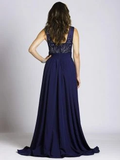 Lara Dresses - 33531 Embellished V-neck A-line Dress Formal Gowns