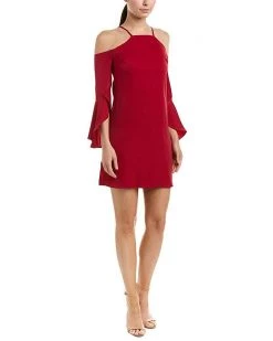 Laundry - 97M15107 Halter Neck Cold Shoulder Crepe Cocktail Dress 10 Laundry - 97M15107 Halter Neck Cold Shoulder Crepe Cocktail Dress