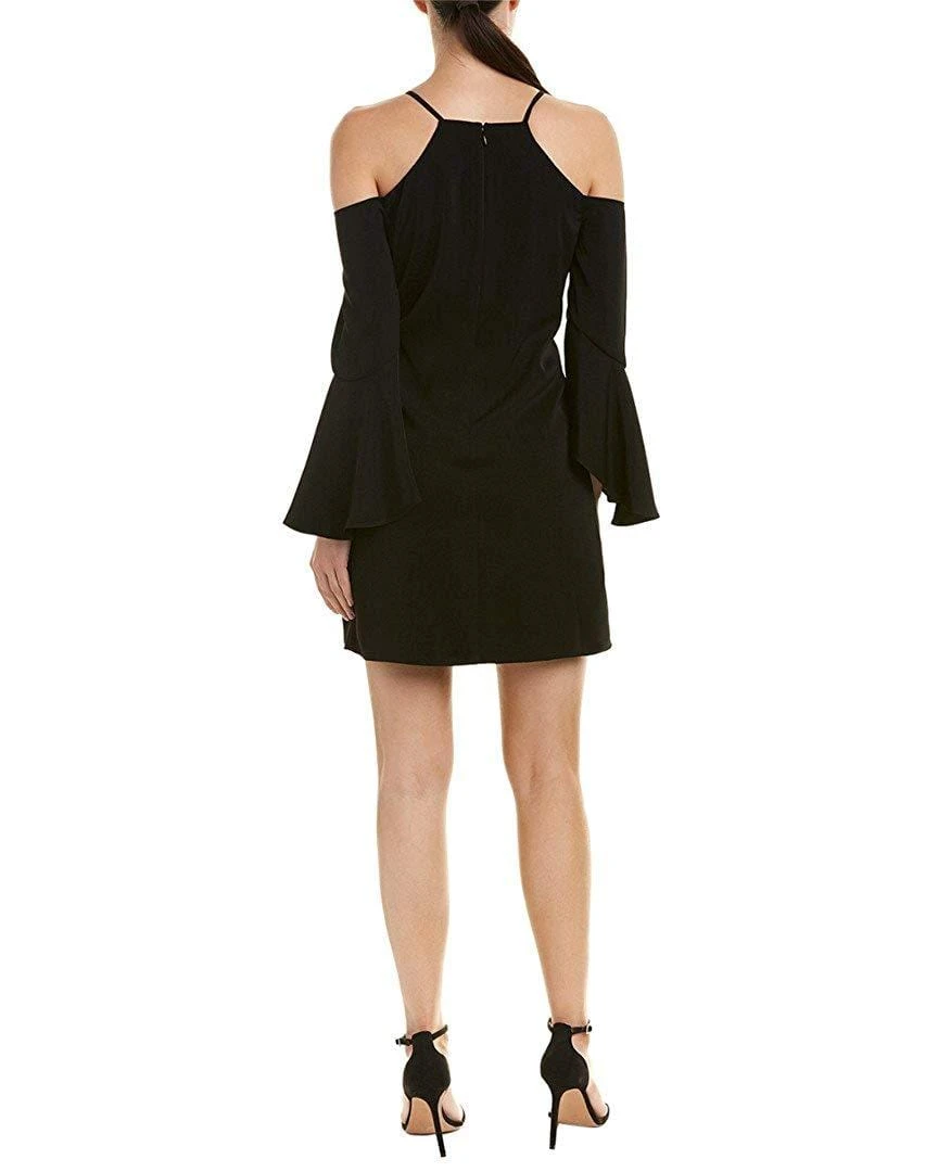 Laundry - 97M15107 Halter Neck Cold Shoulder Crepe Cocktail Dress 5 Laundry - 97M15107 Halter Neck Cold Shoulder Crepe Cocktail Dress