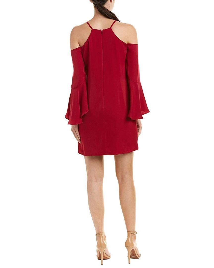 Laundry - 97M15107 Halter Neck Cold Shoulder Crepe Cocktail Dress 7 Laundry - 97M15107 Halter Neck Cold Shoulder Crepe Cocktail Dress