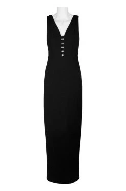 Formal Gowns Laundry - 98M25405 Sleeveless V Neck Cage Cutout Evening Dress