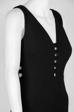 Formal Gowns Laundry - 98M25405 Sleeveless V Neck Cage Cutout Evening Dress