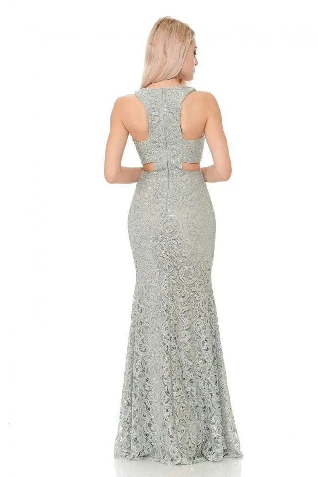 Lenovia - 5170 Lace Plunging V-Neck Evening Dress 25 Lenovia - 5170 Lace Plunging V-Neck Evening Dress