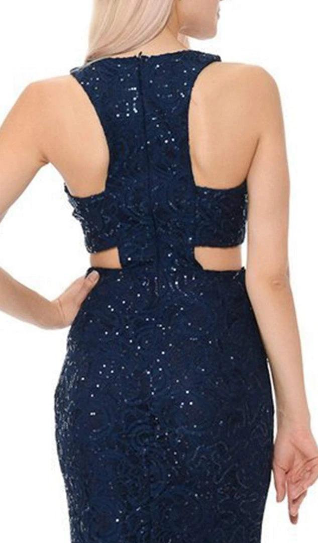 Lenovia - 5170 Lace Plunging V-Neck Evening Dress 7 Lenovia - 5170 Lace Plunging V-Neck Evening Dress