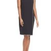 Cocktail Dresses London Times - L1930M Crystal Trim Sheath Dress