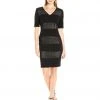 London Times - T2293M Short Sleeve Banded Sheath Dress Cocktail Dresses 2 London Times - T2293M Short Sleeve Banded Sheath Dress Cocktail Dresses