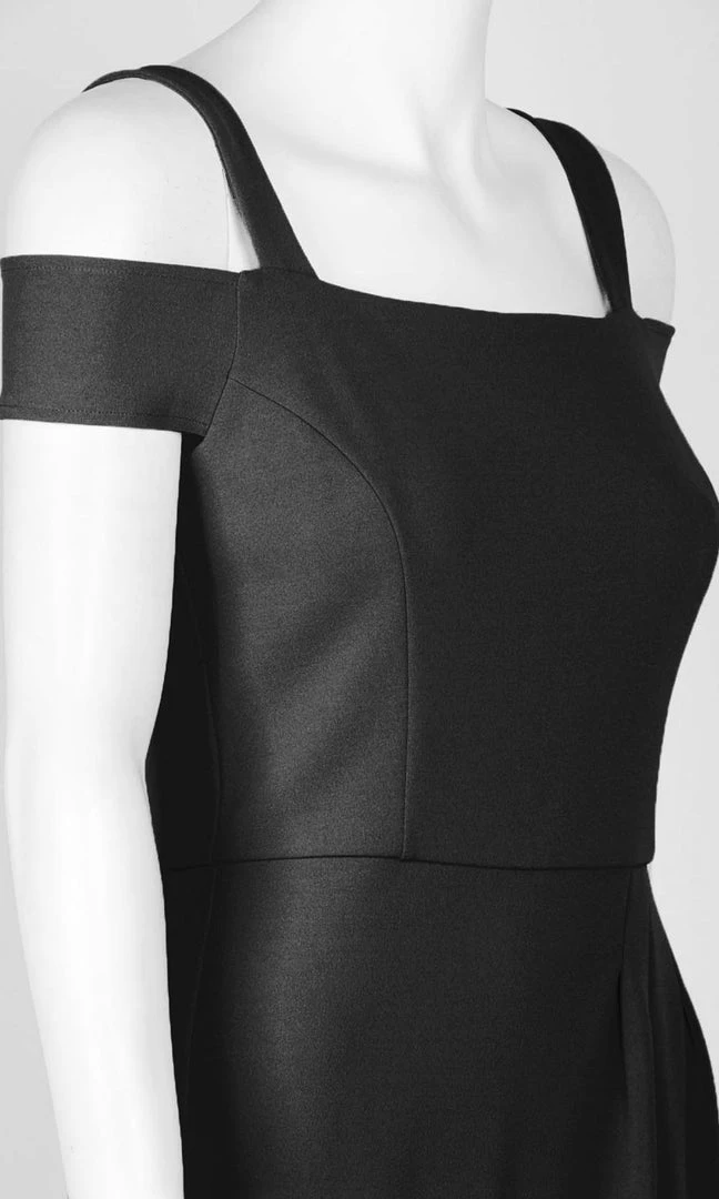 Plus Size Dresses London Times - T3354M Off Shoulder Knee Length Dress 8 Plus Size Dresses London Times - T3354M Off Shoulder Knee Length Dress