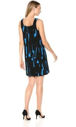 London Times - T3509M Sleeveless Print Cocktail Dress