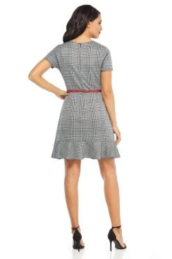 London Times - T3562M Chequered Jewel A-Line Cocktail Dress 15 London Times - T3562M Chequered Jewel A-Line Cocktail Dress