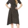 Plus Size Dresses London Times - T3806M Printed High Low A-Line Dress