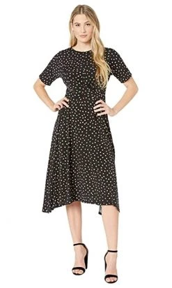 Plus Size Dresses London Times - T3806M Printed High Low A-Line Dress