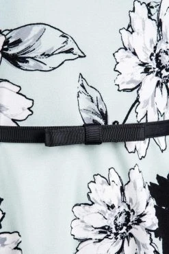 London Times - T3993M Sleeveless Floral Print Crepe A-Line Dress