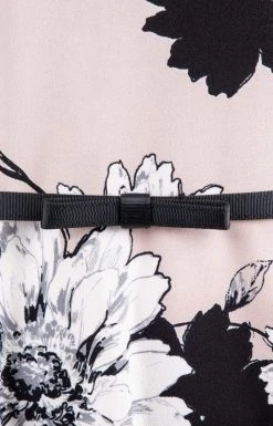 London Times - T3993M Sleeveless Floral Print Crepe A-Line Dress