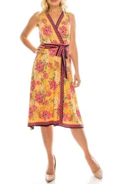 London Times - T4184M Floral Print V-Neck A-Line Dress Cocktail Dresses 18 London Times - T4184M Floral Print V-Neck A-Line Dress Cocktail Dresses