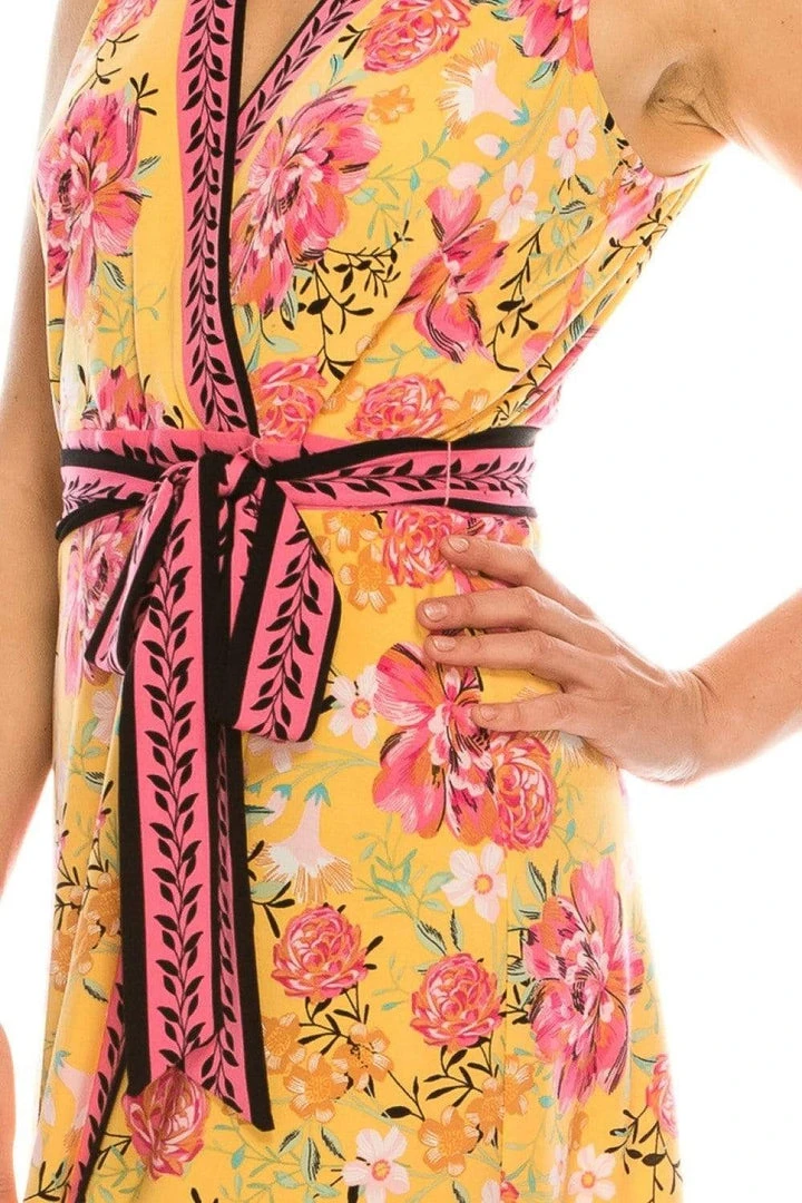 London Times - T4184M Floral Print V-Neck A-Line Dress Cocktail Dresses 12 London Times - T4184M Floral Print V-Neck A-Line Dress Cocktail Dresses