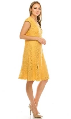 Cocktail Dresses London Times - T4555M V-Neck Crochet Lace A-Line Short Dress 11 Cocktail Dresses London Times - T4555M V-Neck Crochet Lace A-Line Short Dress