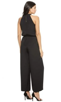 Plus Size Dresses London Times - T4564M Halter Tie Jumpsuit