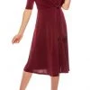 London Times - T4667M Elbow Length Flowy Midi Dress