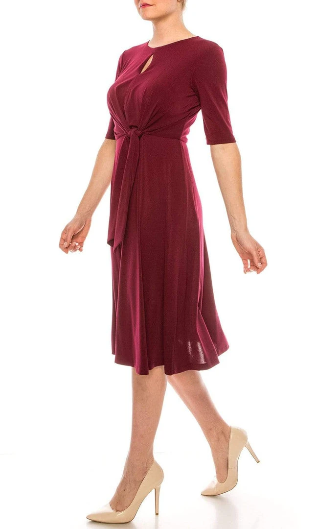 London Times - T4667M Elbow Length Flowy Midi Dress 5 London Times - T4667M Elbow Length Flowy Midi Dress