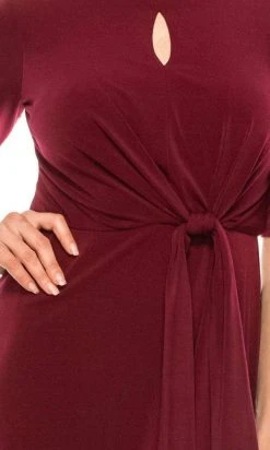 London Times - T4667M Elbow Length Flowy Midi Dress 9 London Times - T4667M Elbow Length Flowy Midi Dress