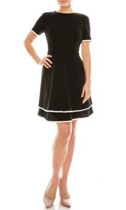 London Times - T4830M Jewel A-Line Cocktail Dress Cocktail Dresses