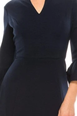 Cocktail Dresses London Times - T4868M V Neck Ruffle Sleeved A-Line Short Dress