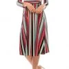 London Times - T4898M Stripes V Neck A-Line Dress 2 London Times - T4898M Stripes V Neck A-Line Dress