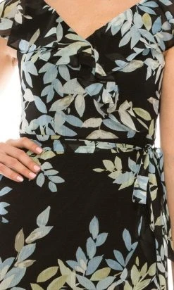 London Times - T5228M V Neck Floral Printed Maxi Dress 10 London Times - T5228M V Neck Floral Printed Maxi Dress