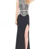 Mac Duggal - 12026R Pearl Ornate High Halter Sheath Gown Formal Gowns 1 Mac Duggal - 12026R Pearl Ornate High Halter Sheath Gown Formal Gowns