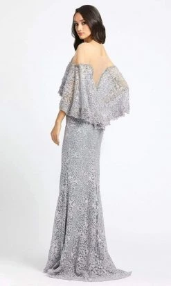 Formal Gowns Mac Duggal - 20072D Illusion Lace Overlay Cape Gown