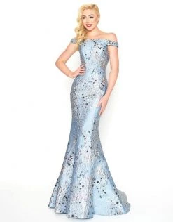 Mac Duggal - 2057R Fitted Off-Shoulder Trumpet Evening Gown