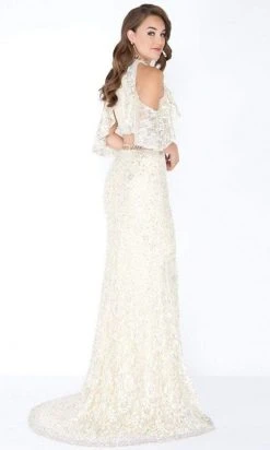 Formal Gowns Mac Duggal - 40775M High Neck Ruffled Lace Two-Piece Gown 10 Formal Gowns Mac Duggal - 40775M High Neck Ruffled Lace Two-Piece Gown