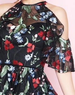 Mac Duggal - 40858N High Halter Ruffled A-Line Gown 7 Mac Duggal - 40858N High Halter Ruffled A-Line Gown