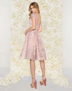 Mac Duggal - 50424D Bateau Illusion Lace Cocktail Dress