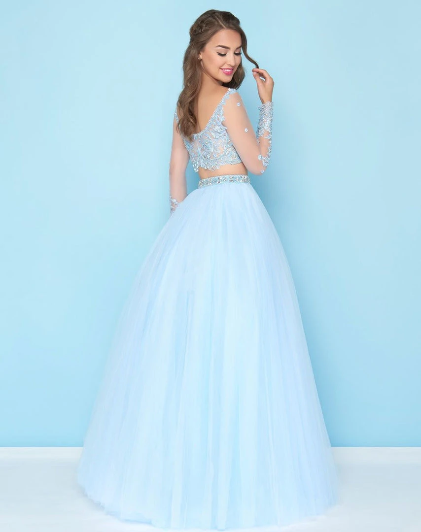 Mac Duggal - 50441H Two Piece Lace Ballgown Formal Gowns 4 Mac Duggal - 50441H Two Piece Lace Ballgown Formal Gowns