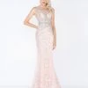 Mac Duggal - 50471M Shimmering Floral Beaded Ribbons Sheath Dress Formal Gowns