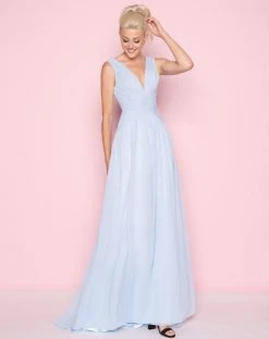 Formal Gowns Mac Duggal - 55149L Ruched V-neck A-line Dress 6 Formal Gowns Mac Duggal - 55149L Ruched V-neck A-line Dress