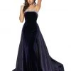 Formal Gowns Mac Duggal - 62572 Velvet Strapless Overskirt Evening Gown 1 Formal Gowns Mac Duggal - 62572 Velvet Strapless Overskirt Evening Gown
